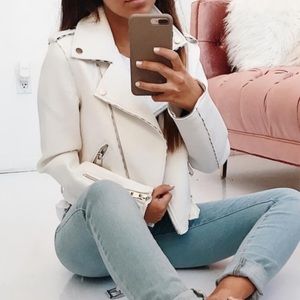 Zara faux leather motto jacket